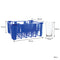 REGENT BLUE PLASTIC CRATE WITH WILLY TUMBLERS, 30'S (380ML)