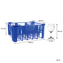 REGENT BLUE PLASTIC CRATE WITH WINE GLASSES, 30'S (250ML)