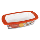 MARINEX RECT. LOAF DISH WITH PLASTIC LID, 1.5LT (280X148X72MM)