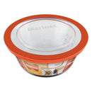 MARINEX ROUND FOOD STORAGE CONTAINER WITH PLASTIC LID, 2.4LT (223MM DIAX110MM)