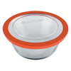 MARINEX ROUND FOOD STORAGE CONTAINER WITH PLASTIC LID, 2.4LT (223MM DIAX110MM)