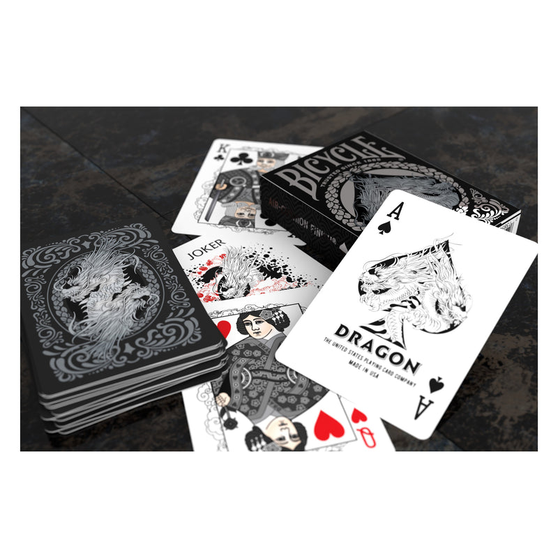 BICYCLE  BLACK DRAGON PLAYING CARDS