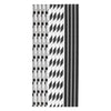 BAR BUTLER PAPER STRAWS BLACK & WHITE MIXED PACK 3 PLY (6MM) 60PCS