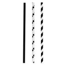 BAR BUTLER PAPER STRAWS BLACK & WHITE MIXED PACK 3 PLY (6MM) 60PCS