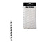 BAR BUTLER PAPER STRAWS BLACK & WHITE CHEVRON 50 X 3 PLY 8MM WRAPPED + 1 UNWRAPPED, 51PCS