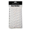 BAR BUTLER PAPER STRAWS BLACK & WHITE CHEVRON 50 X 3 PLY 8MM WRAPPED + 1 UNWRAPPED, 51PCS