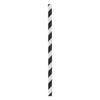 BAR BUTLER PAPER STRAWS BLACK & WHITE CHEVRON 50 X 3 PLY 8MM WRAPPED + 1 UNWRAPPED, 51PCS