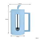 REGENT MILANO COFFEE PLUNGER WITH BLUE PLASTIC FRAME 6 CUP, (600ML)