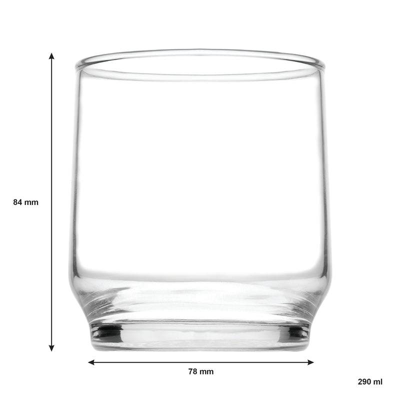 REGENT PARIS SHORT TUMBLER 4 PACK, (290ML)