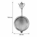 REGENT TEA STRAINER WITH TEAPOT MOTIF STAINLESS STEEL, (130X65MM DIA)