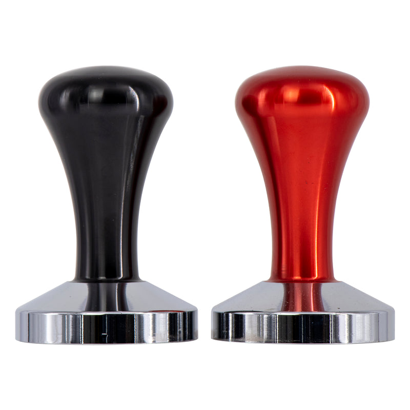 REGENT COFFEE TAMPER STAINLESS STEEL ASST. BLACK OR RED  COLOURS, (85X57.5MM DIA)