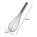 REGENT PIANO WHISK 8 WIRE STAINLESS STEEL, (360X80MM)