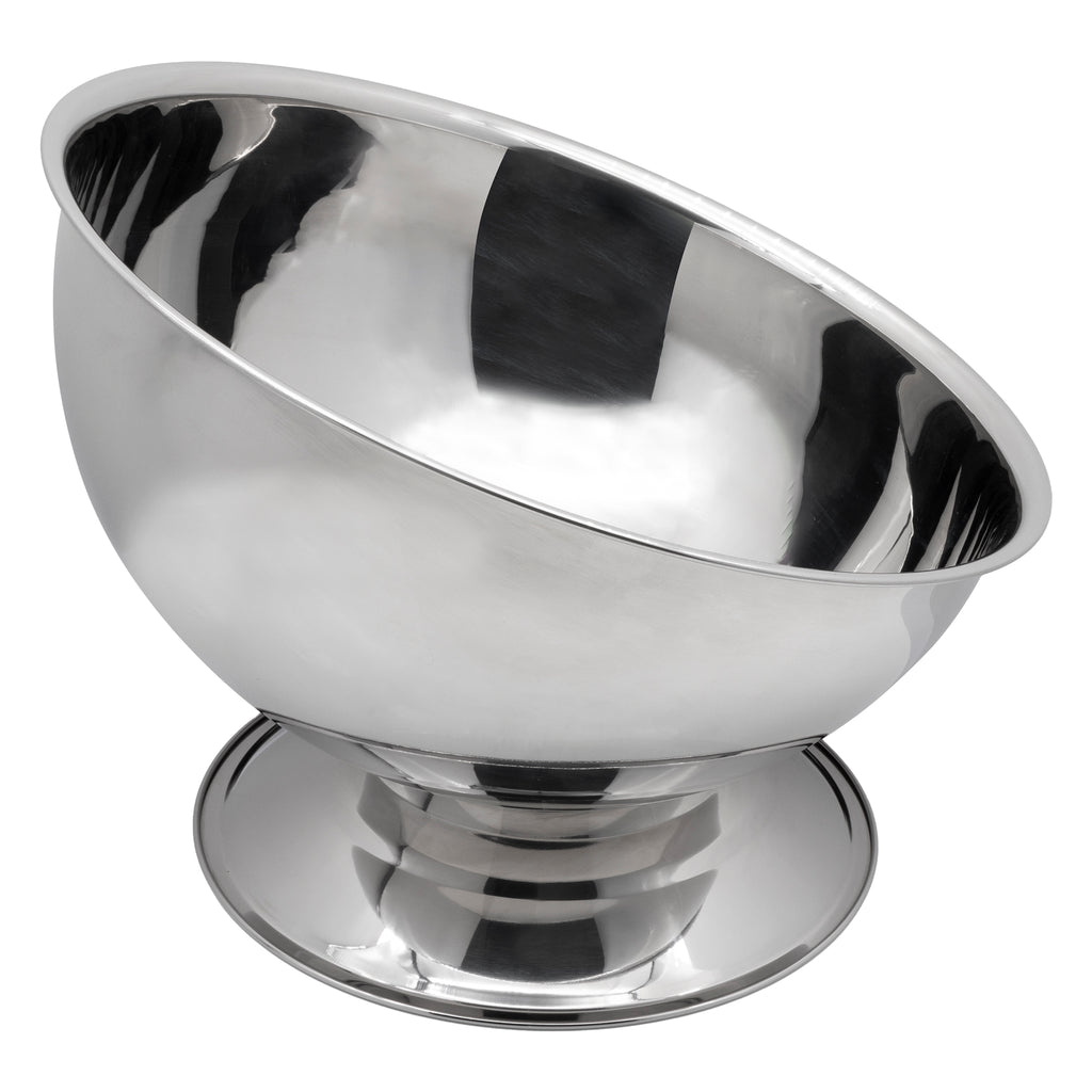 BAR BUTLER FOOTED ANGLED CHAMPAGNE BOWL STAINLESS STEEL, (385MM DIAX285MM)