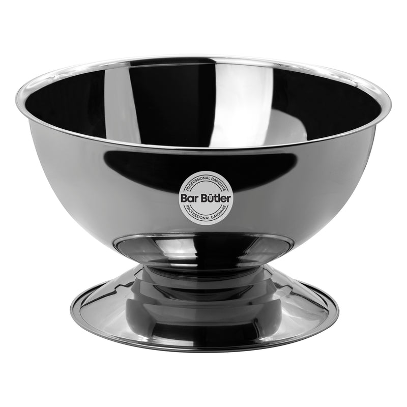 BAR BUTLER FOOTED ANGLED CHAMPAGNE BOWL STAINLESS STEEL, (385MM DIAX285MM)