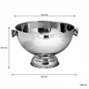 BAR BUTLER FOOTED CHAMPAGNE/ICE BOWL WITH SILVER KNOBS ST STEEL, 14LT (360MM DIAX225MM)