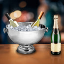 BAR BUTLER FOOTED CHAMPAGNE/ICE BOWL WITH SILVER KNOBS ST STEEL, 14LT (360MM DIAX225MM)