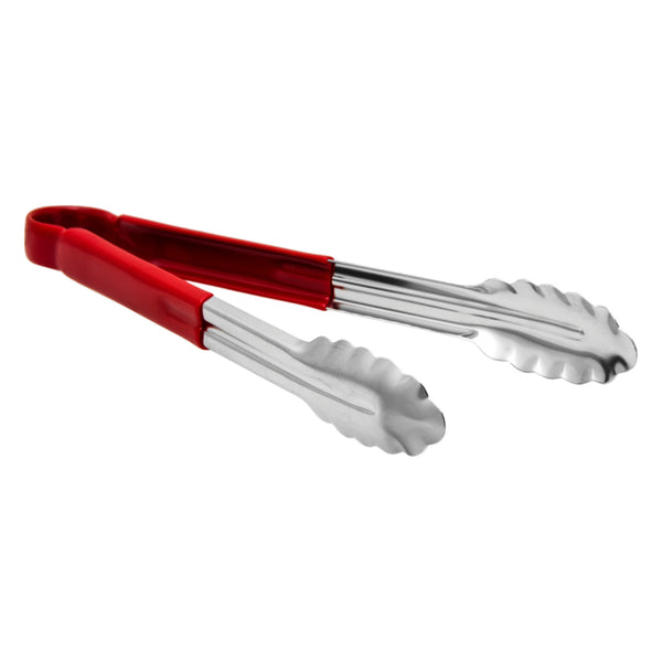 REGENT TONGS STAINLESS STEEL POLYCOATED RED, (317X40X20MM)