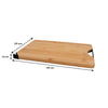 REGENT BAMBOO CUTTING BOARD WITH BLACK METAL HANDLE AND KNIFE SHARPENER, (355X258X18MM)