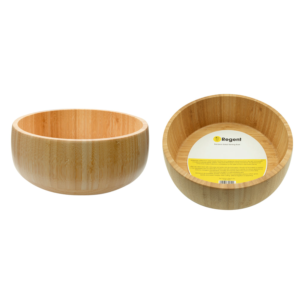 REGENT BAMBOO SALAD SERVING BOWL, (258MM DIAX103MM)