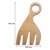 REGENT BAMBOO HAND SALAD SERVERS 2PCS SET, (100X185X15MM)