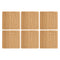 REGENT 6PC BAMBOO SQUARE COASTERS IN HOLDER SET, (115X115x56MM SET)