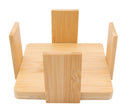 REGENT 6PC BAMBOO SQUARE COASTERS IN HOLDER SET, (115X115x56MM SET)