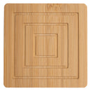 REGENT 6PC BAMBOO SQUARE COASTERS IN HOLDER SET, (115X115x56MM SET)