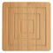 REGENT 6PC BAMBOO SQUARE COASTERS IN HOLDER SET, (115X115x56MM SET)