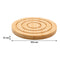 REGENT 6PC BAMBOO ROUND COASTERS HOLDER SET, (100MM DIAX10MM - 115 DIA X70MM SET)