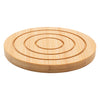 REGENT 6PC BAMBOO ROUND COASTERS HOLDER SET, (100MM DIAX10MM - 115 DIA X70MM SET)