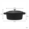 REGENT COOKWARE CAST IRON OVAL MINI POT WITH LID, 350ML (178/138X103X50MM)