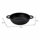 REGENT COOKWARE CAST IRON PAN WITH 2 HANDLES, (215/166MM DIAX50MM)