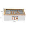 REGENT KITCHEN TEA BOX WITH 8 PARTITIONS WOOD AND GLASS, (315X190X96MM)