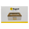 REGENT KITCHEN TEA BOX WITH 8 PARTITIONS WOOD AND GLASS, (315X190X96MM)