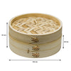 REGENT BAMBOO ORIENTAL STEAMER 1 TIER WITH LID, (180MMDIAX84MM)