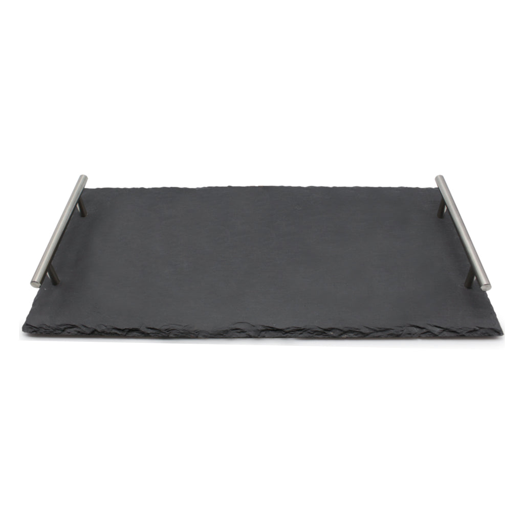 REGENT KITCHEN SLATE RECT. SERVING TRAY WITH HANDLES, (400X200MM)