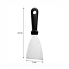 REGENT ANGLED GRIDDLE SCRAPER ST STEEL WITH BLACK PP HANDLE, (240X98X28MM)