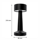 REGENT BARBELL SHAPE TABLE LAMP BLACK, (90MM DIAX210MM)