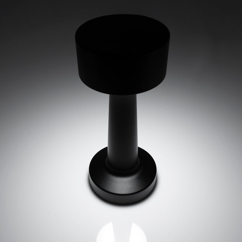 REGENT BARBELL SHAPE TABLE LAMP BLACK, (90MM DIAX210MM)