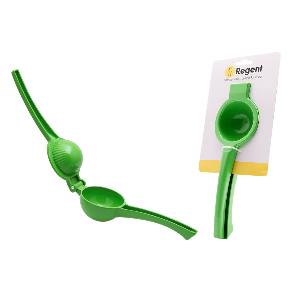 REGENT KITCHEN LEMON SQUEEZER CAST ALUMINIUM GREEN, (75MM DIAX223X60MM)