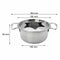 REGENT COOKWARE FONDUE SET WITH BURNER & 6 FORKS STAINLESS STEEL, (250/180MM DIAX170MM)