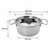 REGENT COOKWARE FONDUE SET WITH BURNER & 6 FORKS STAINLESS STEEL, (250/180MM DIAX170MM)