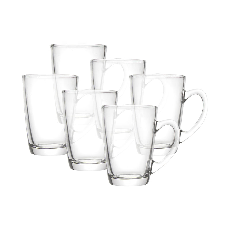 REGENT BULLET SHAPE GLASS MUG 6 PACK, (225ML)