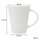 REGENT TRUMPET SHAPE NBC SUPER WHITE COFFEE MUG, 380ML (110X90MM DIA)