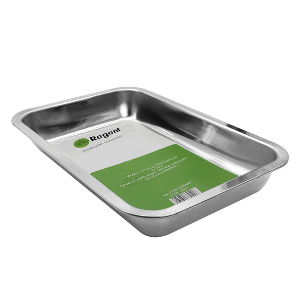 REGENT RECTANGULAR ROASTING/BAKING DISH STAINLESS STEEL, (305X240X55MM)