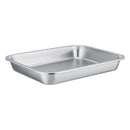 REGENT RECTANGULAR ROASTING/BAKING DISH STAINLESS STEEL, (355X275X55MM)