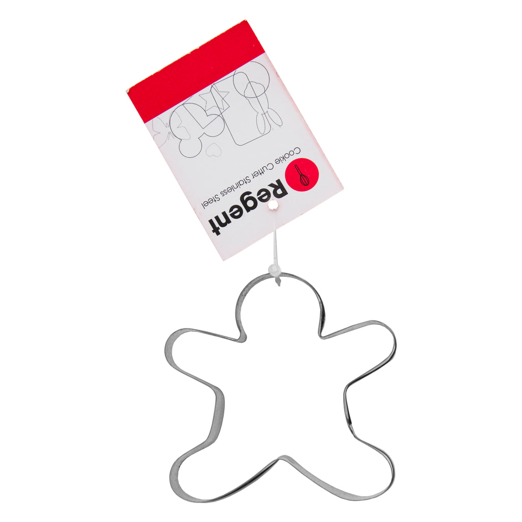 REGENT BAKEWARE COOKIE CUTTER GINGERBREAD MAN ST STEEL, (80X80MM)