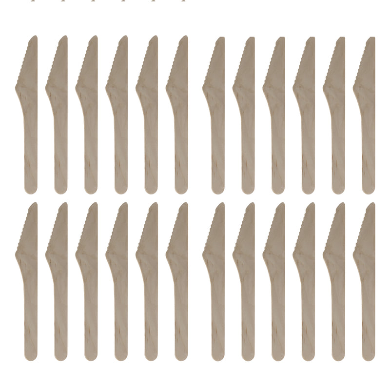 REGENT DISPOSABLE WOODEN KNIVES 24PCS, (220X160X50MM)