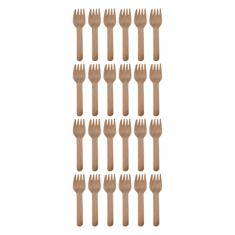 REGENT DISPOSABLE WOODEN FORKS 24PCS, (160X26MM)