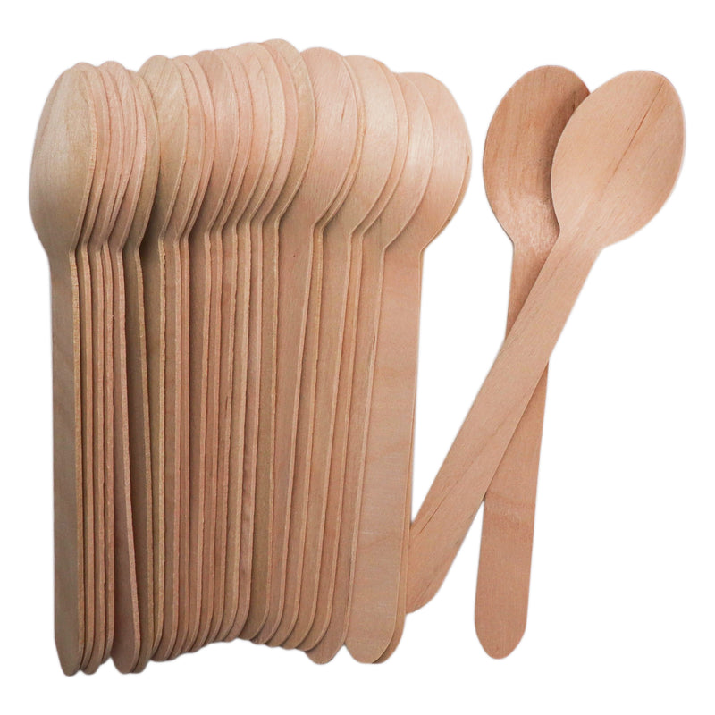 REGENT DISPOSABLE WOODEN SPOONS 24PCS, (160X34MM)